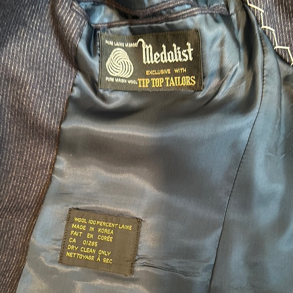 Vintage Classic Navy Men's Suit & Vest - Picture 2 of 8